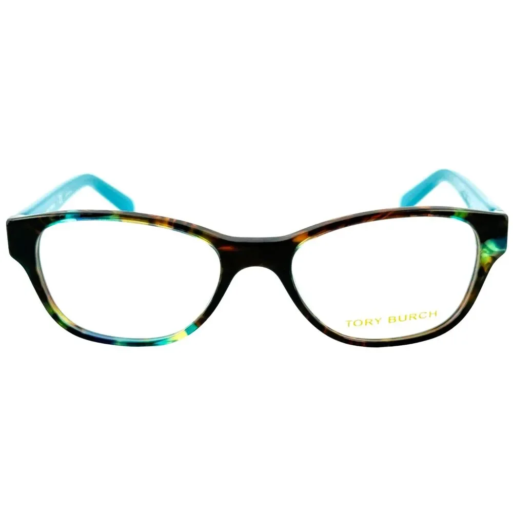 Tory Burch TY2031 Womens Plastic Eyeglass Frame 3153 Blue Brown Tortoise 51-17